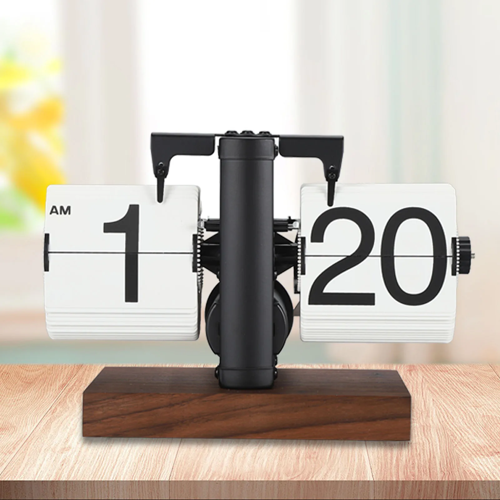 Mechanical  Clock Digital  Clock 12h Single Sided Large Numbers Rotary Knob Adjust Retro for Office