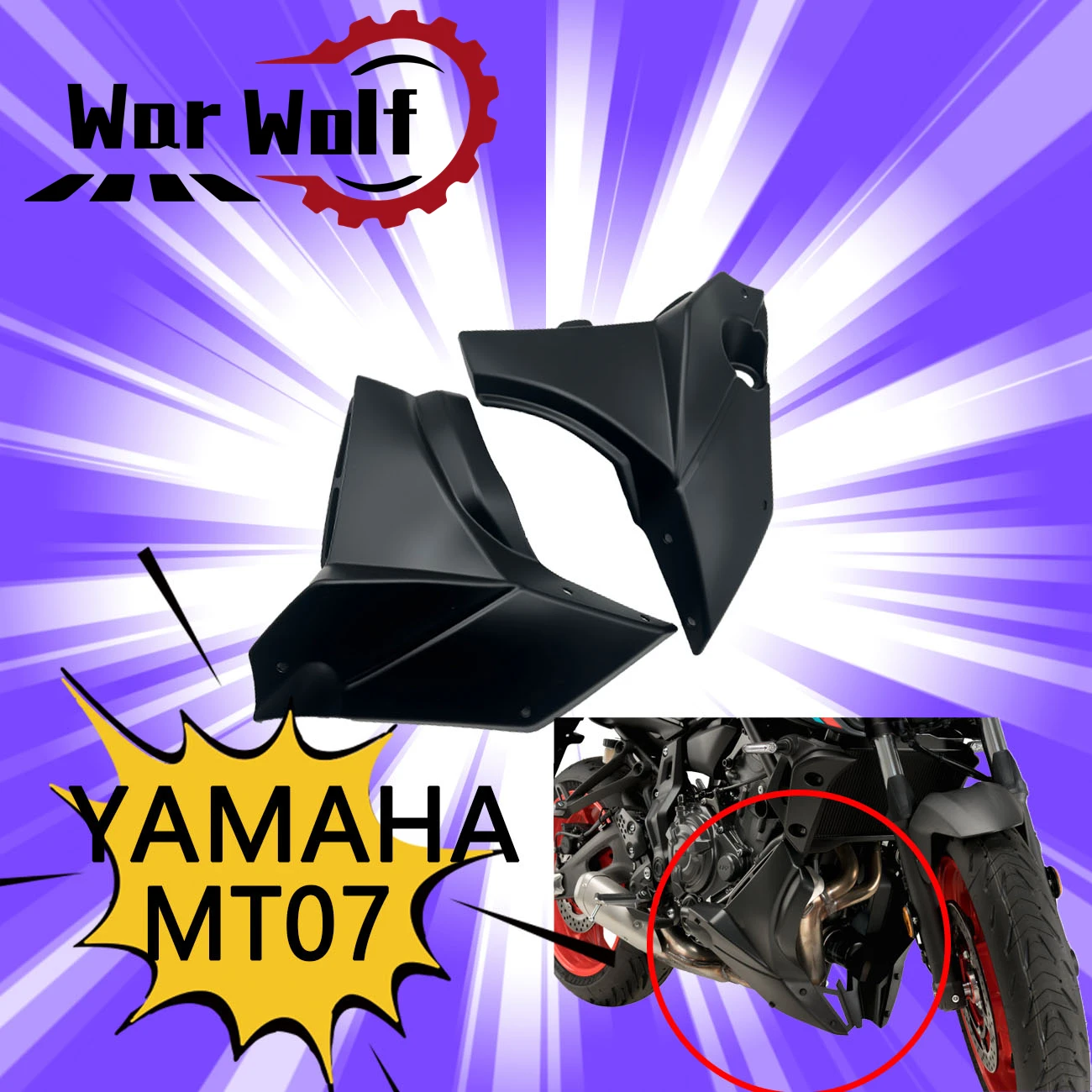 FOR YAMAHA MT-07 MT07 FZ-07 2021-2022 2023 2024 Chassis Engine Shipment Chassis Protective Cover Engine Chassis Cover