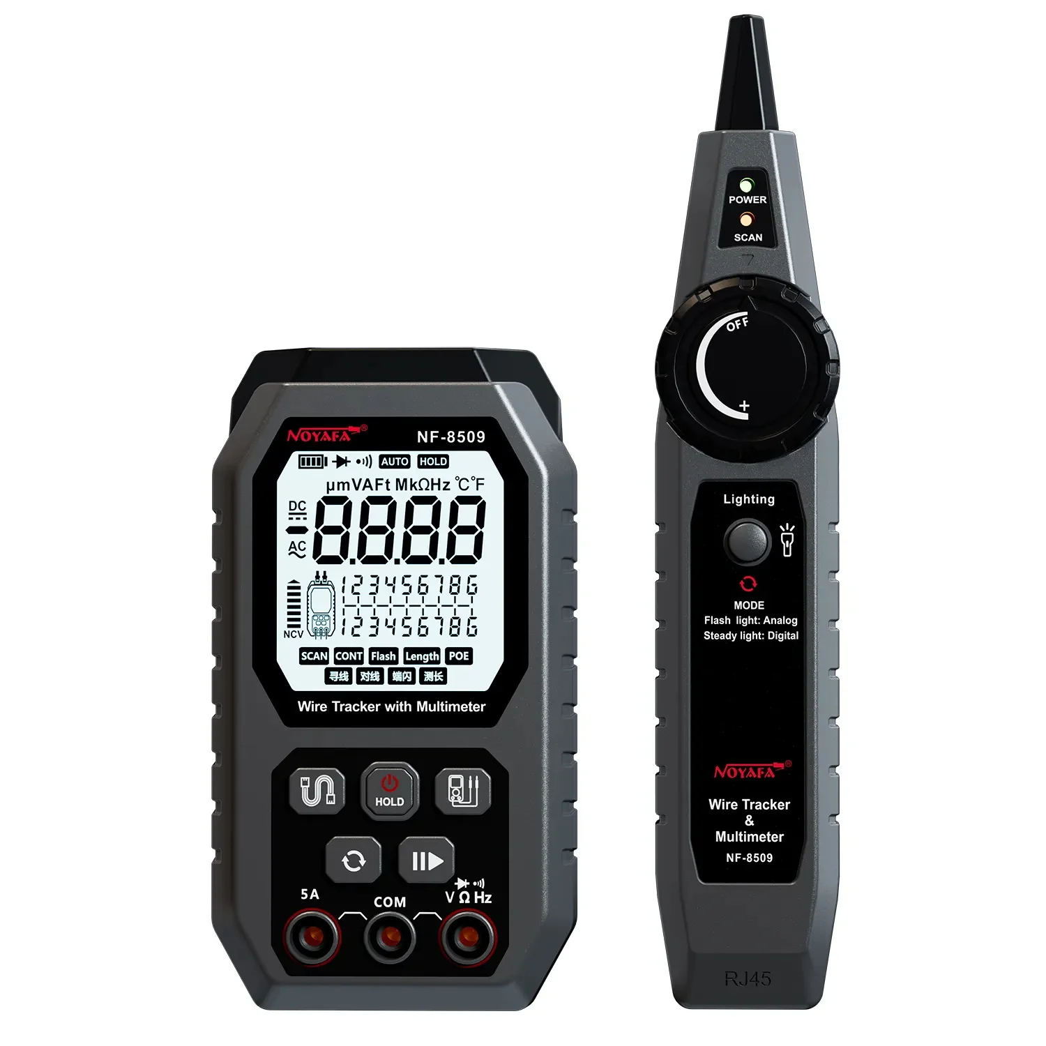 Multi-Function Wire Detector With Multimeter Network Cable Length Measurement Tester NF-8509