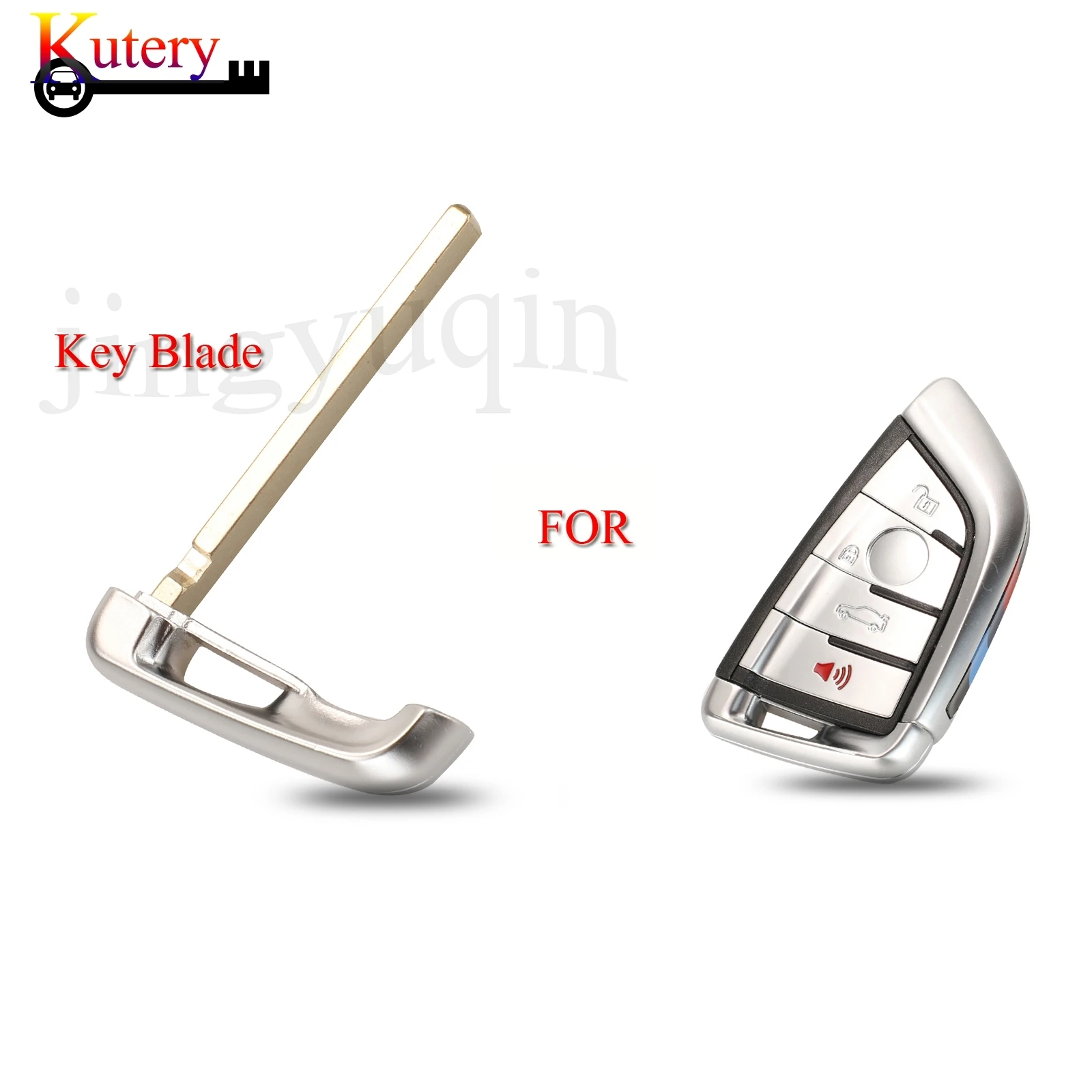 jingyuqin Remote Smart Car Key Blade For BMW CAS4 CAS1 1 2 7 Series X1 X5 X6 X5M X6M Keyless Insert Emergency Key Blade