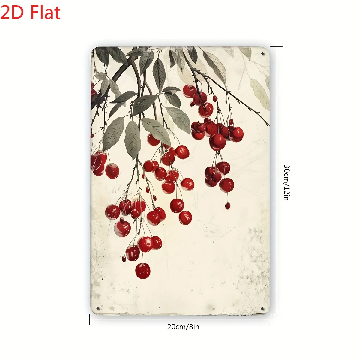 أناقة كلاسيكية، لافتة معدنية عتيقة من الكرز - 20.32 × 30.48 سم | لوحة فنية جدارية للمنزل والبار والمقهى والديكور الخارجي #3