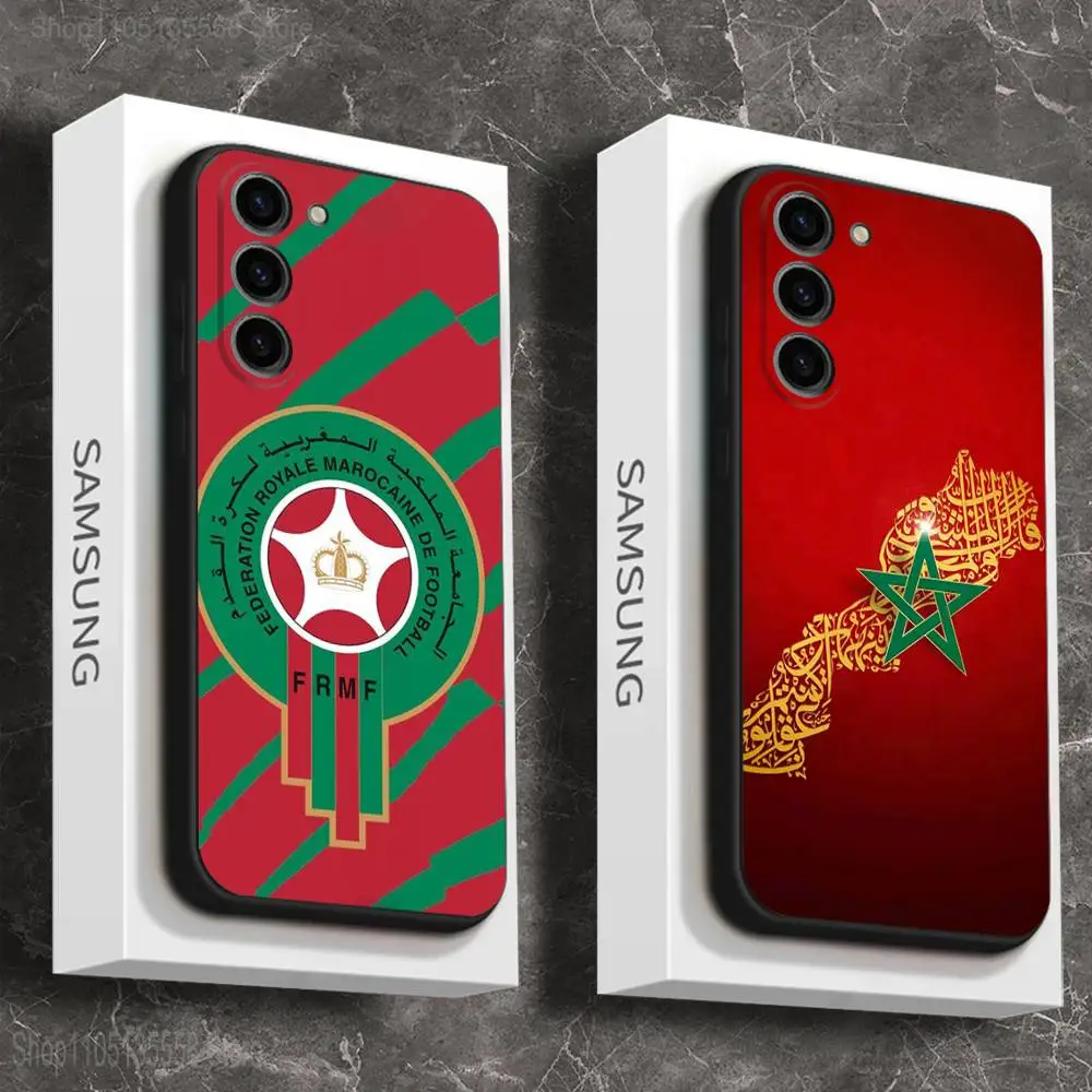 

Morocco Flag Phone Case For Samsung Galaxy A 73,72,51,53,52,71,22,5G,Note,J7,8,9 Soft Black Cover