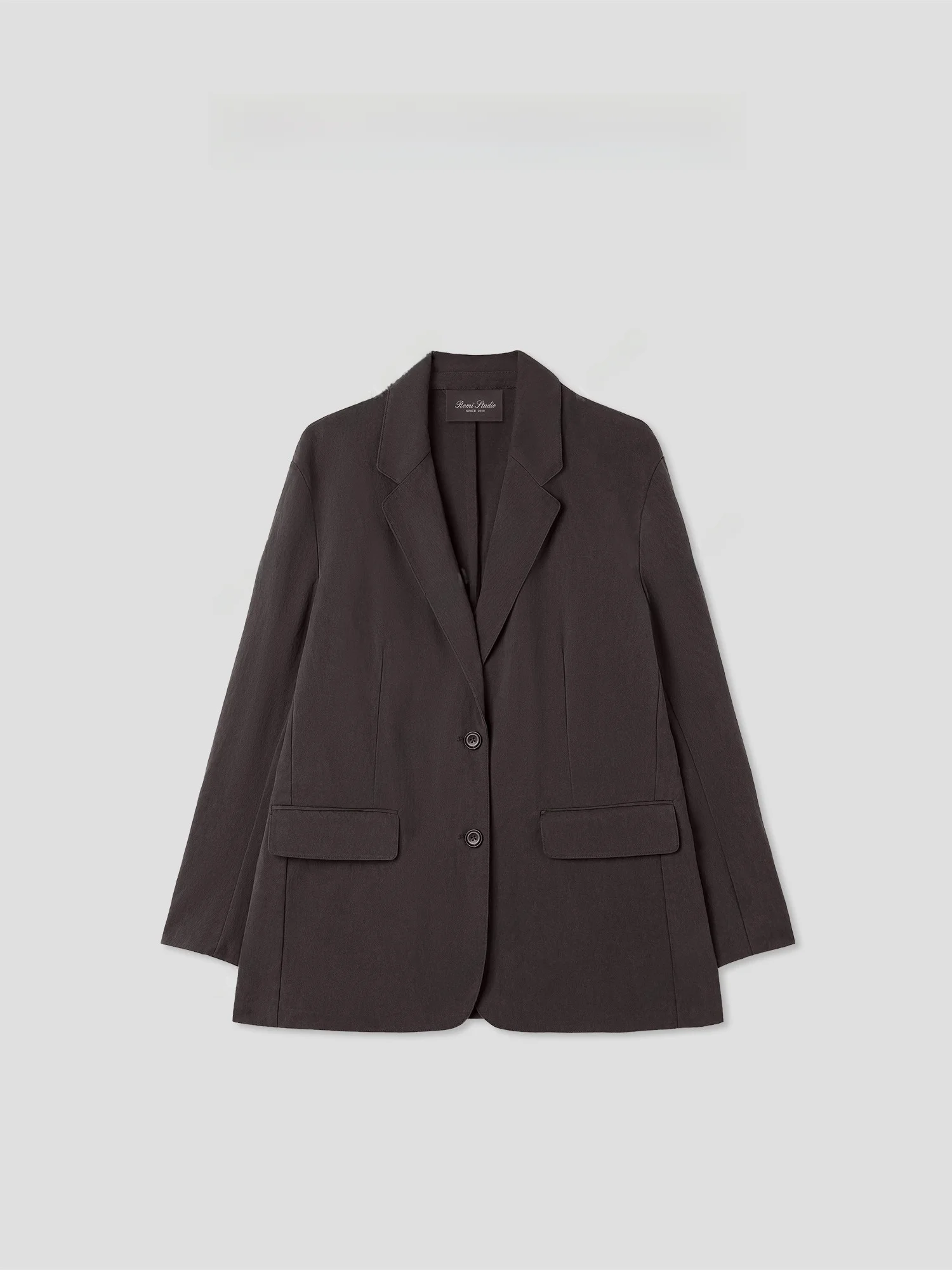 

ROMI STUDIO Self-Outline Silk Cotton Blend Matte Vintage Waed Suit Jaet Women's Premium Faion Autumn Collection