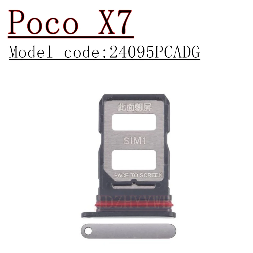 Sim Card Tray Reader For Xiaomi Poco X7 Pro PocoX7Pro Micro SD Card Holder SIM Card Slot Adapter Connector Repair Parts