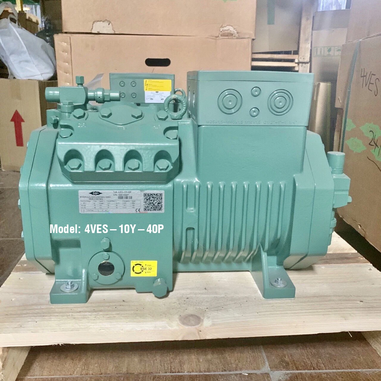 Semi Enclosed Reciprocating Compressor Cold Storage 4TES-10Y-40P 4VES-10Y-40P 4PES-10Y-40P
