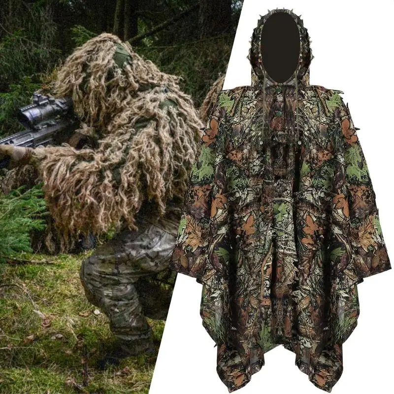 Bird Watching Invisible Cape 3D Technology Comfortable Camouflage Suit Breathable Leaves Invisible Clothing For Bird Watching