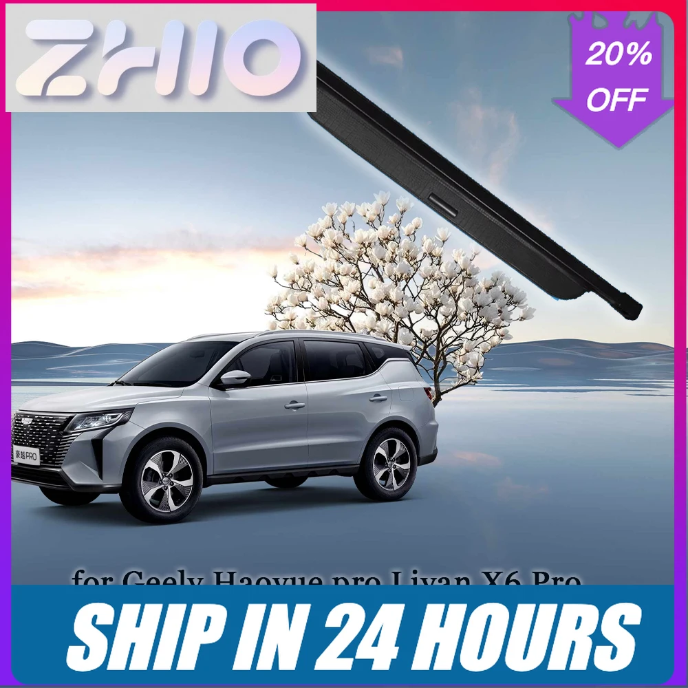 ZHIO para Geely Haoyue Livan X6 Pro KMC SR5 EMC 7 2024~2026 Cubiertas de Maletero de Coche, Cortina de Equipaje, Protector de Carga, Accesorios