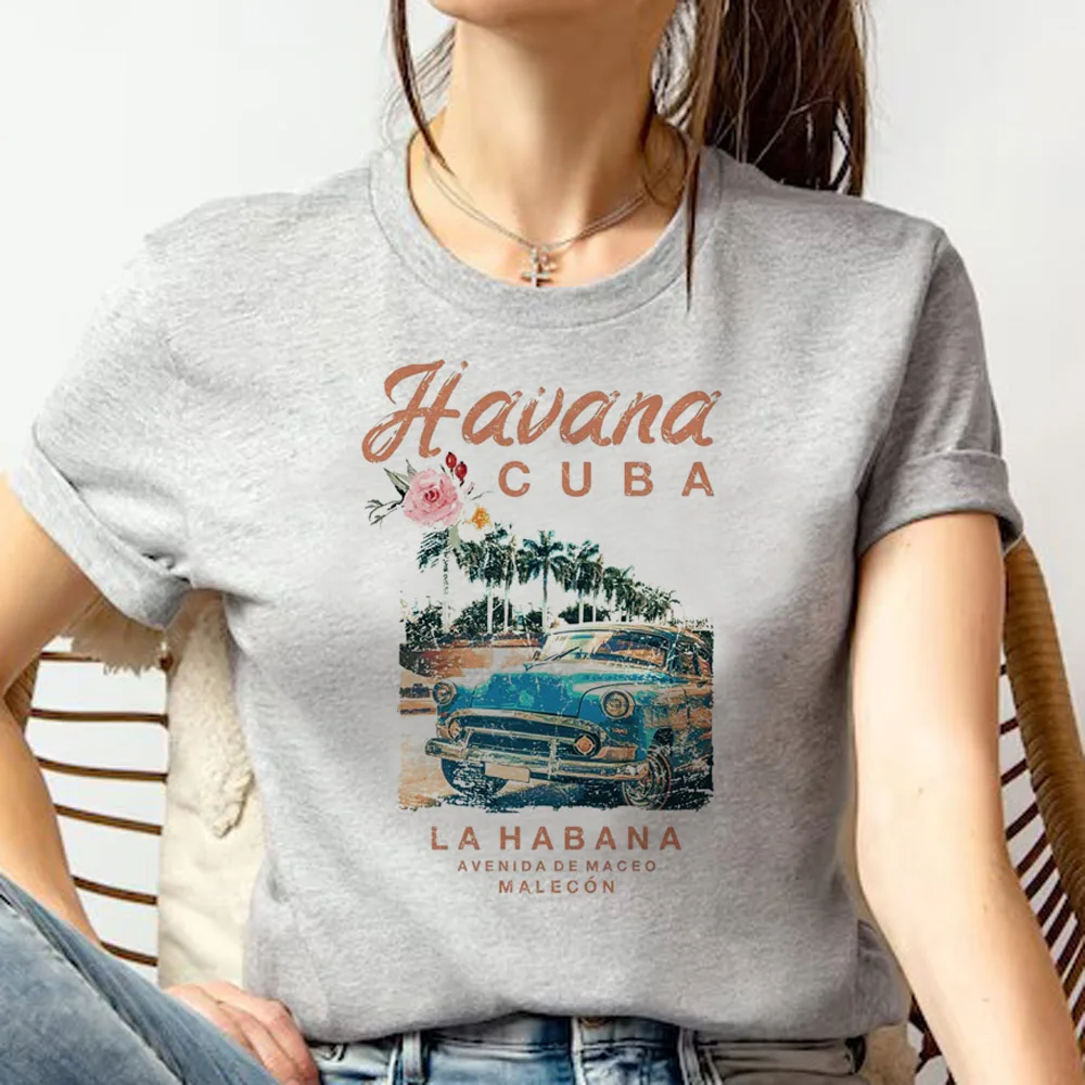 

Cuba top women Japanese tshirt female Japanese clothing