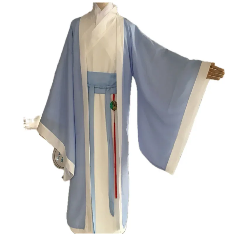 FC6Plus Size 3XL Men Chinese Hanfu Carnival&Halloween Cosplay Costume Ancient Hanfu Outfit White Blue Black Women Large Siz@FC8！