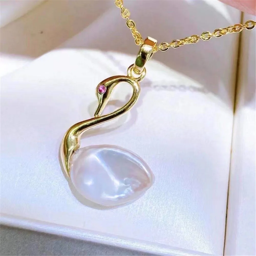 

Classic Pearl Pendant Accessory 925 Silver-Plated Pendant Settings Jewelry Findings Parts Fittings Connection Accessories