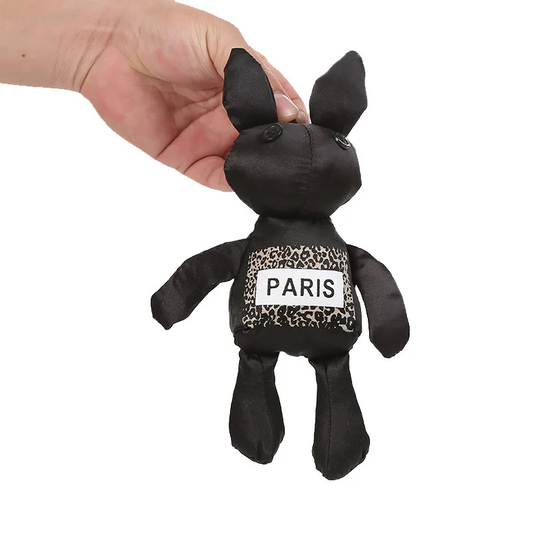 1pc 20cm Black Rabbit Stuffed Plush Animal Pendant Doll Children Bag Charm Kids Cartoon Plush Toys Xmas Gift