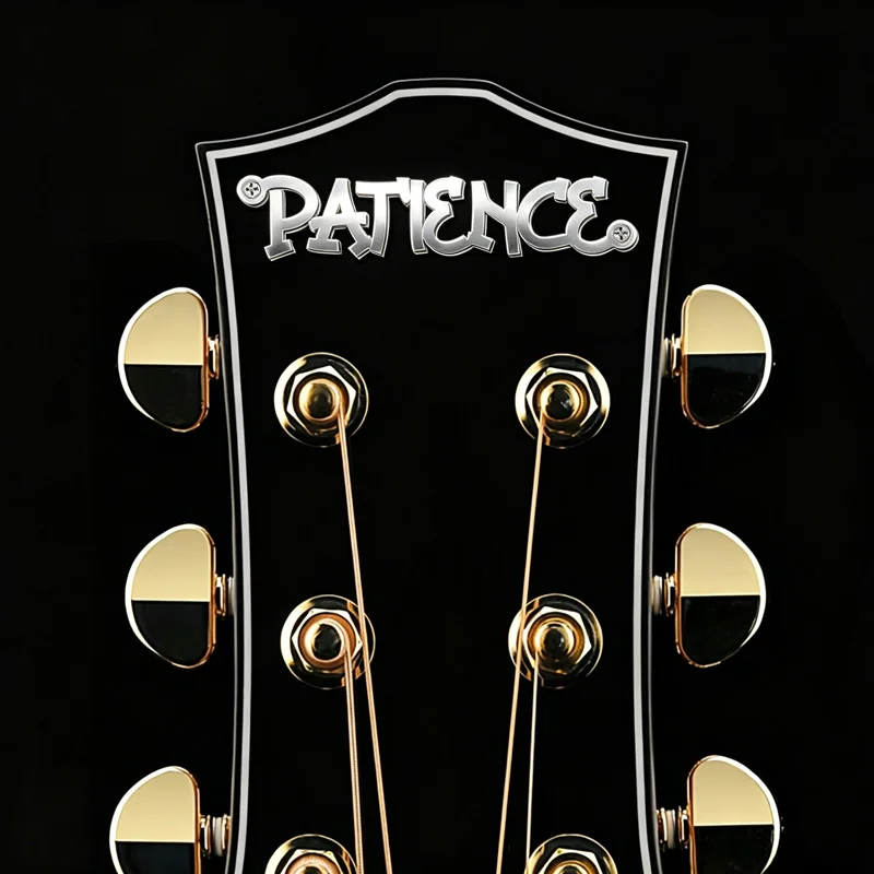 [Custom Products] Personalized 3D Metal Nameplates, Guitar Decorative Nameplates, Custom Text Decorative Plaques