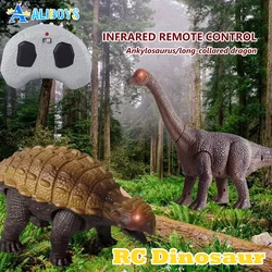 RC dinozaur symulacja zwierzęta zabawka zdalnie sterowana Ankylosaurus kreatywna nowość Puzzle zabawki modele dla chłopców świąteczne prezenty dla dzieci