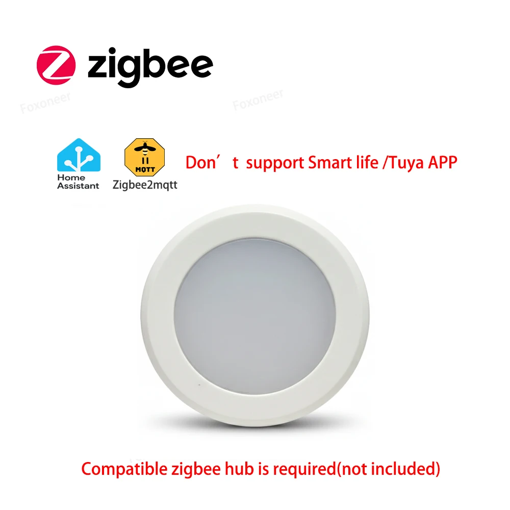 Tuya ZigBee Smart Lichtsensor, Helligkeits- und Beleuchtungsmelder, Batteriebetrieben, Unterstützt Home Assistant und Zigbee2mqtt