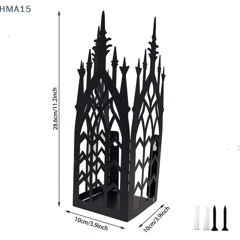 Wall Candle Sconce Holder Gothic Cathedral Wall Sconce Black Metal Wall Mount Candle Holder For Living Room, Dining Room,Rustic