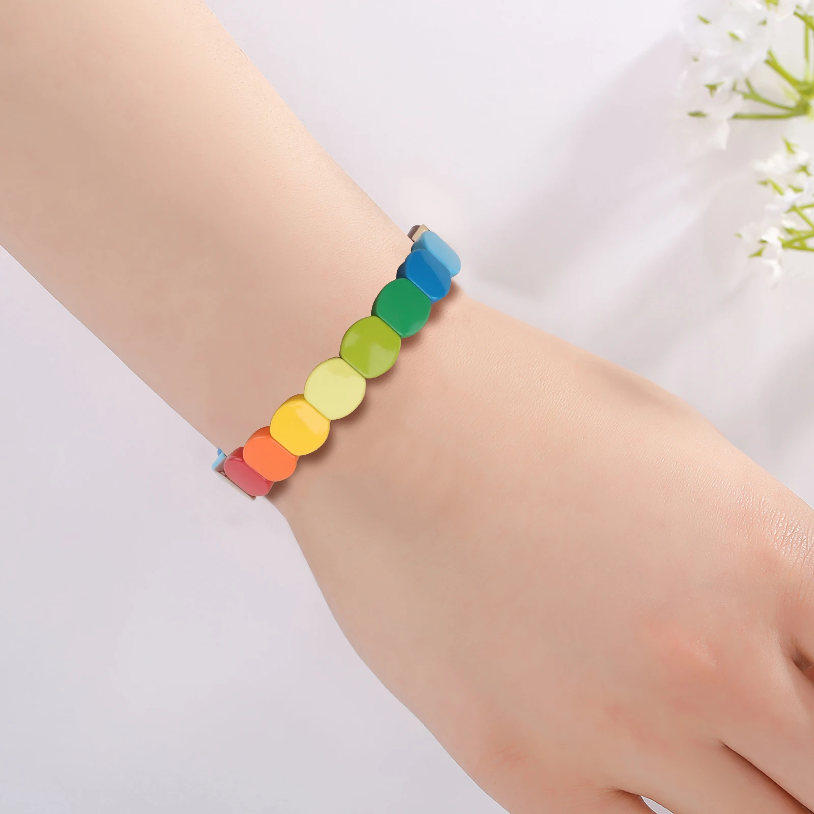 1pc Diy Honeycomb Alloy Bracelet Lightweight Stoving Varnish Handmade Women Men Unisex Hand Wrist Jewelry For