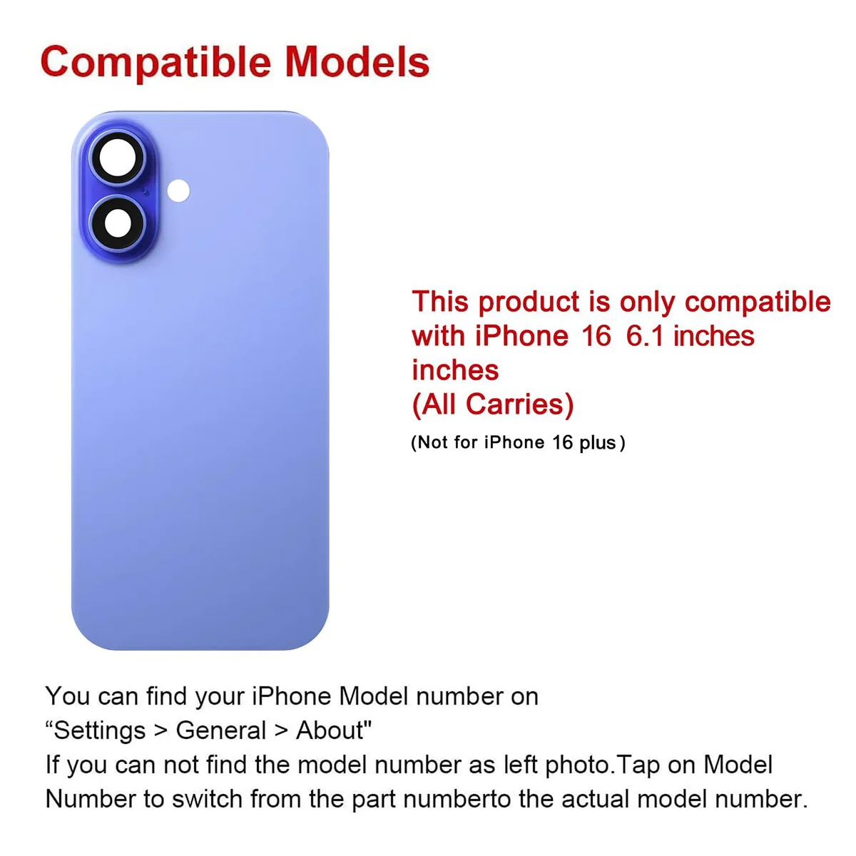 Для замены заднего стекла iPhone 16 plus, оригинальный размер с объективом камеры, магнитами + профессиональный набор инструментов для ремонта