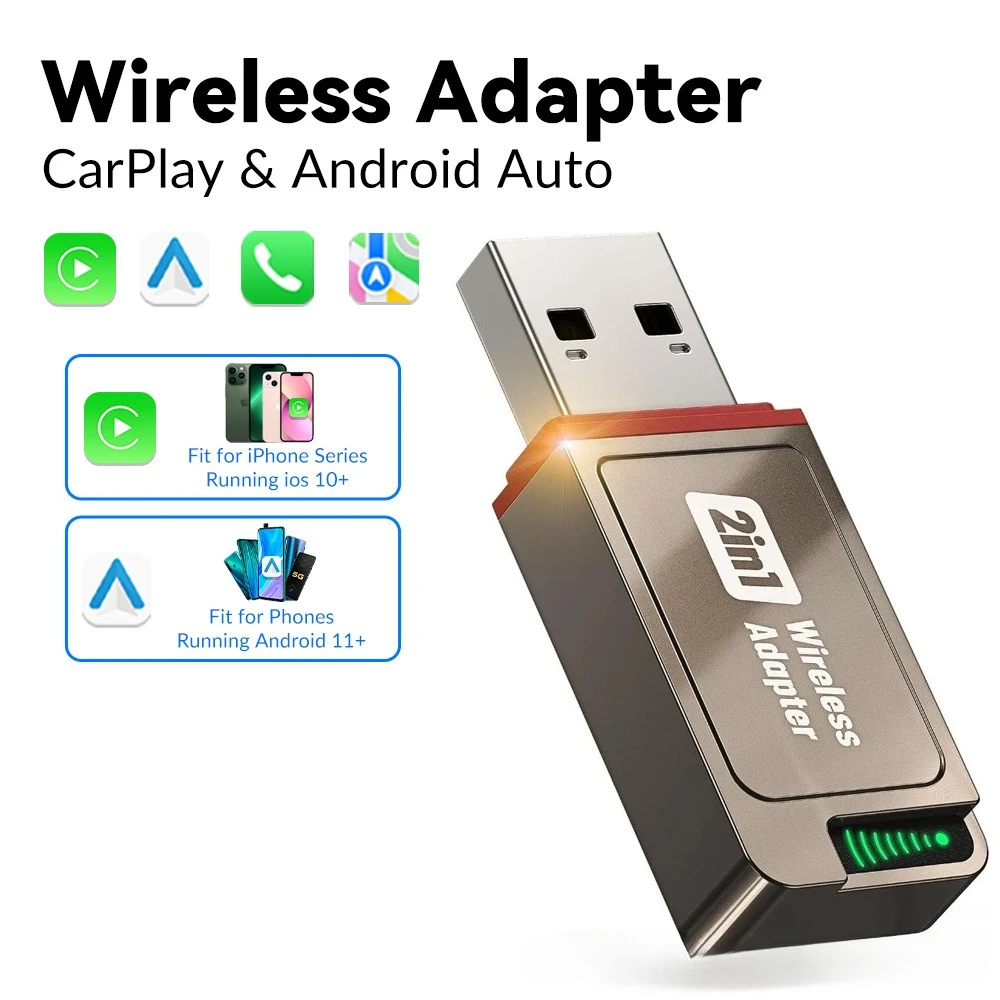 

2IN1 Carplay Box Original Car Wired Carplay to Wireless Carplay Wireless Android Auto