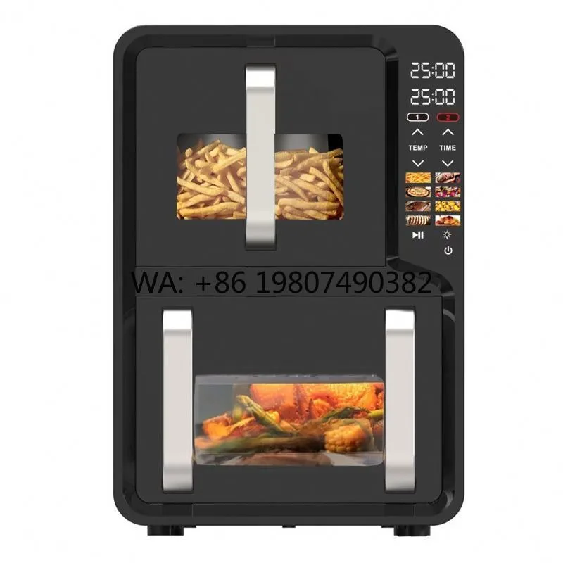

Large Capacity 13L Air Fryer Oven, Digital Control Visual Window, Double Stack Multi-Function Home Cooking Device