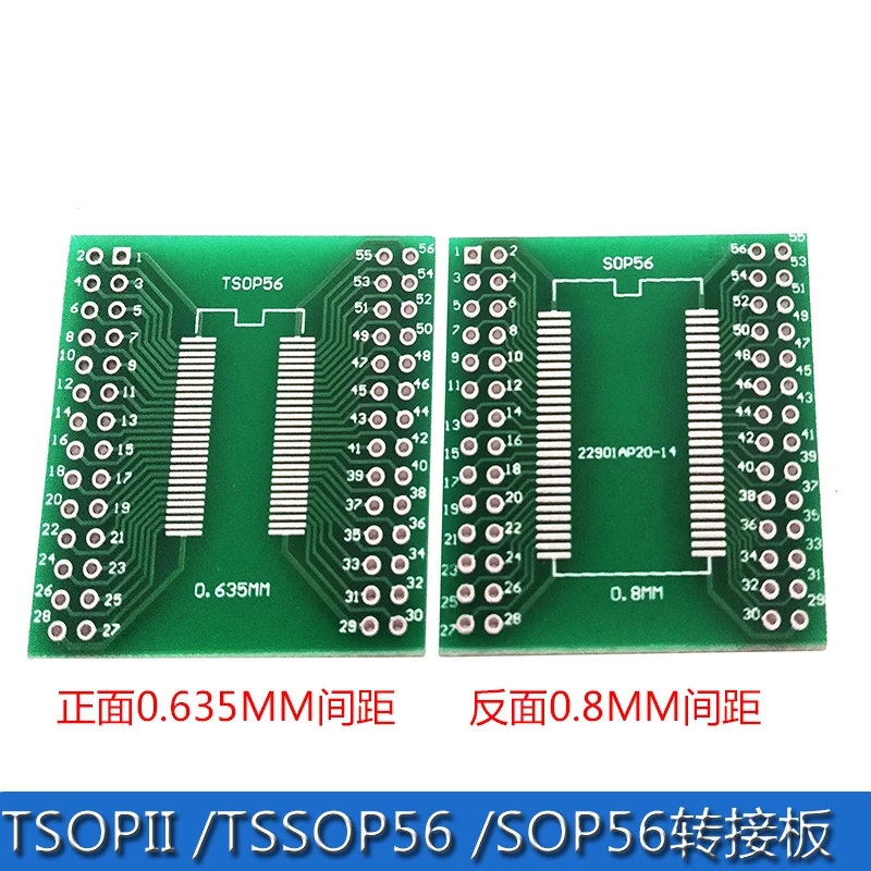 

10PCS/lot TSOPII TSSOP56 SOP56 Converter to DIP Adapter PCB