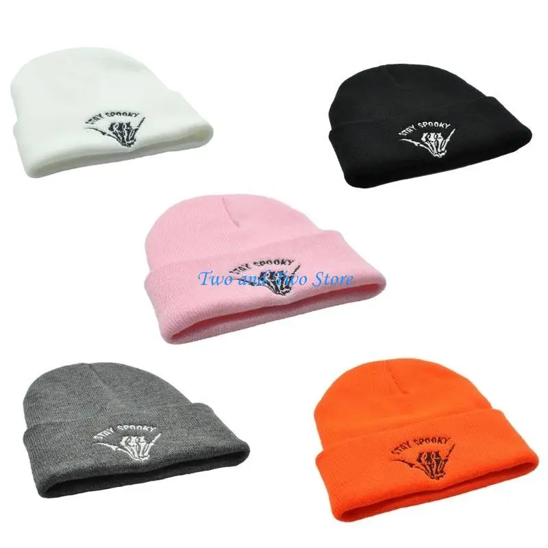 HX6F قبعة صغيرة محبوكة قبعة الهيب هوب السترة قبعة النشاط الرياضي بيني الكبار غطاء الرأس #5