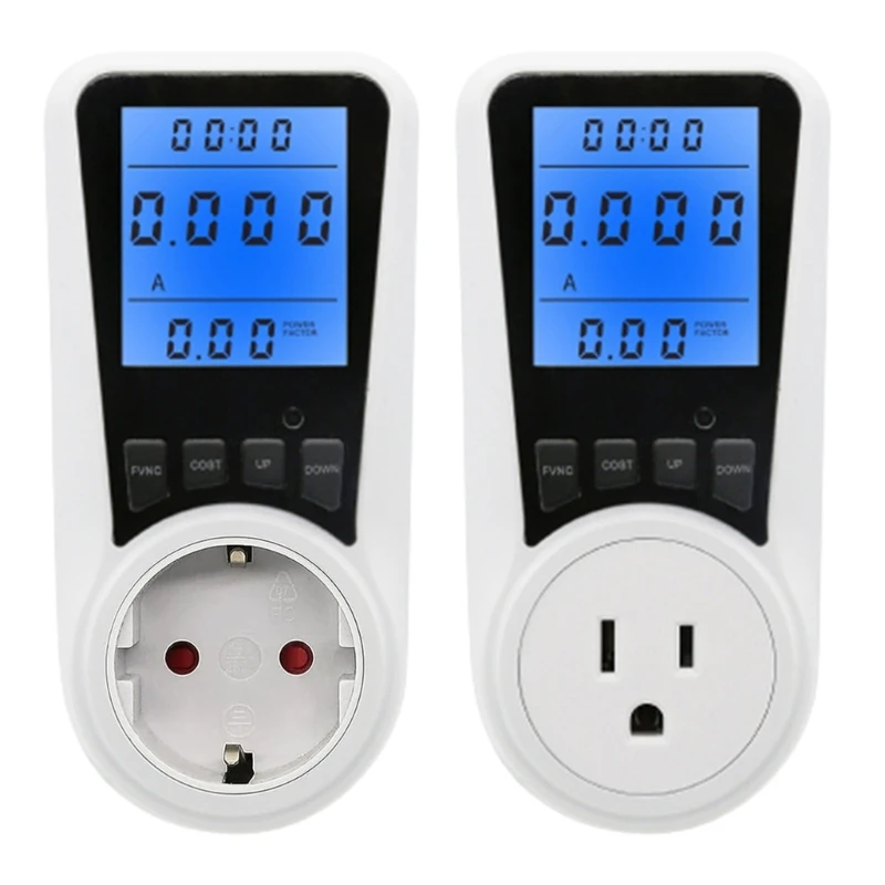 System Supply Meter 16A Power Usage Monitors with LCD Display Multifunction