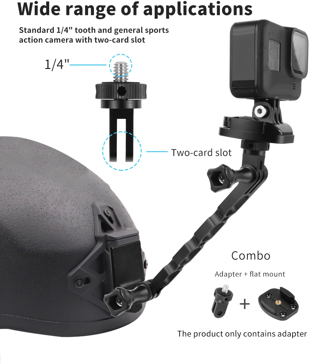 Für Insta360 X5 Metall-Mini-Stativ Konvertierbare Halterung 1/4' Schraube Schnellwechsel-Basis für Gopro Hero 13 DJI OSMO Pocket4 Action-Kamera – Detail 12