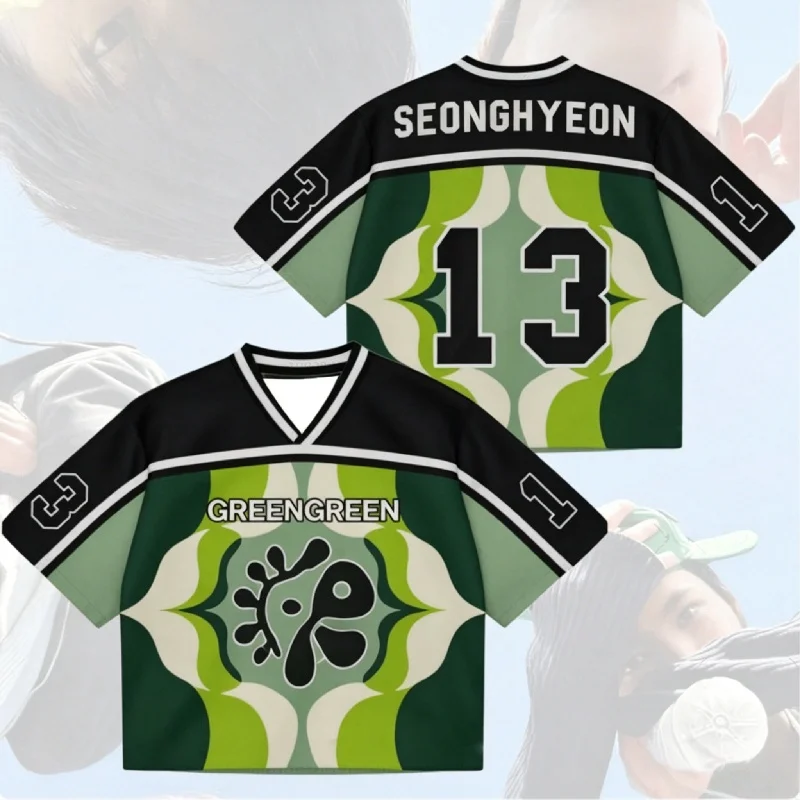 Herren Damen Grünes Blumenmuster Cortis Album Gemischtes Jersey Sport Gothic V-Ausschnitt Kurzarm T-Shirt Martin James Fans Familie Kinder T-Shirts 26 – Detail 4