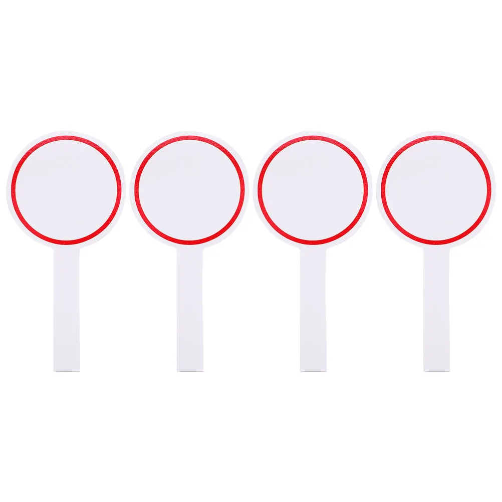 4pcs Dry Erase Whiteboard Handheld Scoreboard Reusable Voting Paddles Small Red Auction Student Answer Paddle Strong