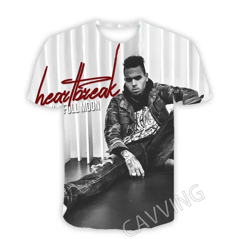 Rapper Chris Brown 3D Printed Casual T-shirts Hip Hop Tee Shirts Harajuku Styles Tops Fashion Clothing  for Women/men  J02