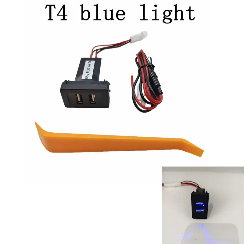 VW T4 1990-2003 Dual USB LED Switch Charger