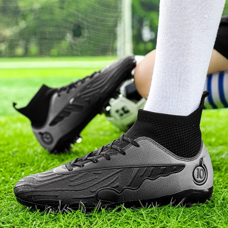 High Ankle Football Boots Cleats Grass Training Sport Indoor Soccer Shoes Turf Mens Sneakers Kids Soccer Shoes Men