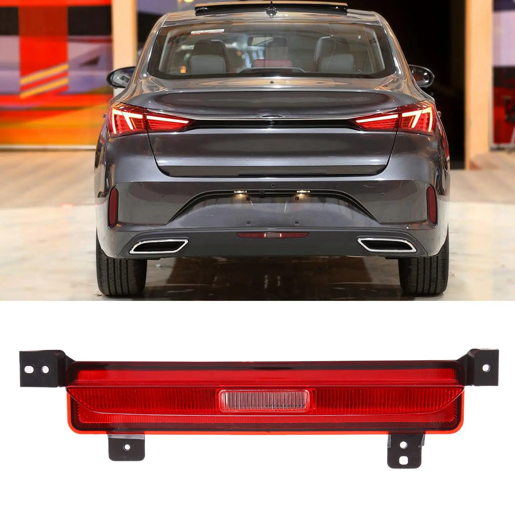 Car LED Rear Tail Light Bumper Middle Lower Brake Light Reflector Fog Lamp for Changan Eado PLUS 2020 2021