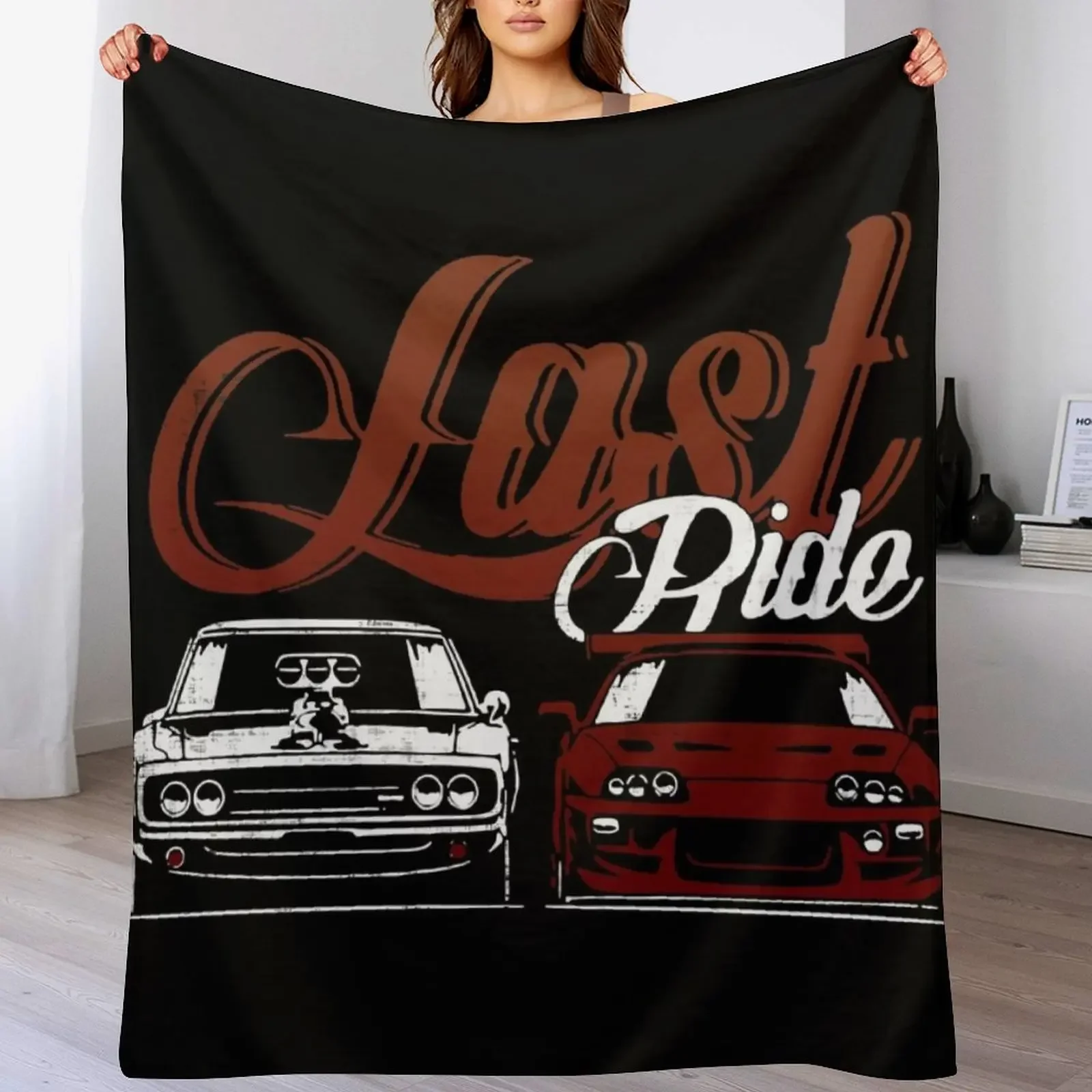 Last Ride Paul Walker Fast Furious Throw Blanket Shaggy Furry Soft Blanket for Bedroom Living Room