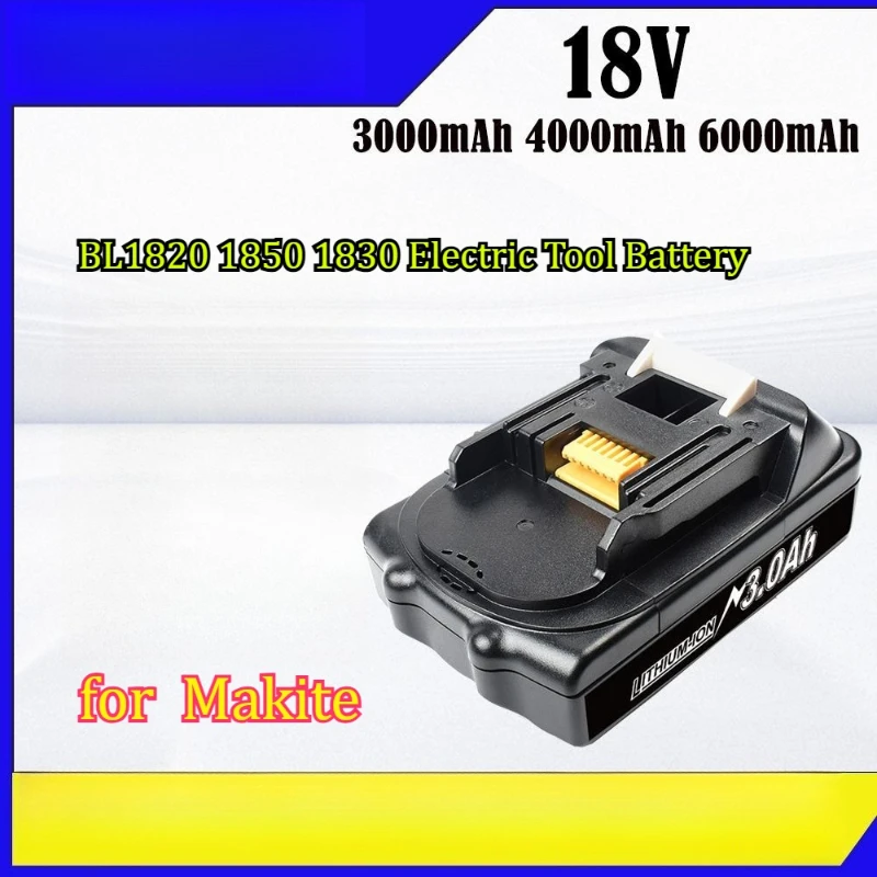 

Аккумулятор 6000 мАч для Makita 18В (замена BL1820, 1850, 1830) с фонариком, для дрели и угловой шлифмашины