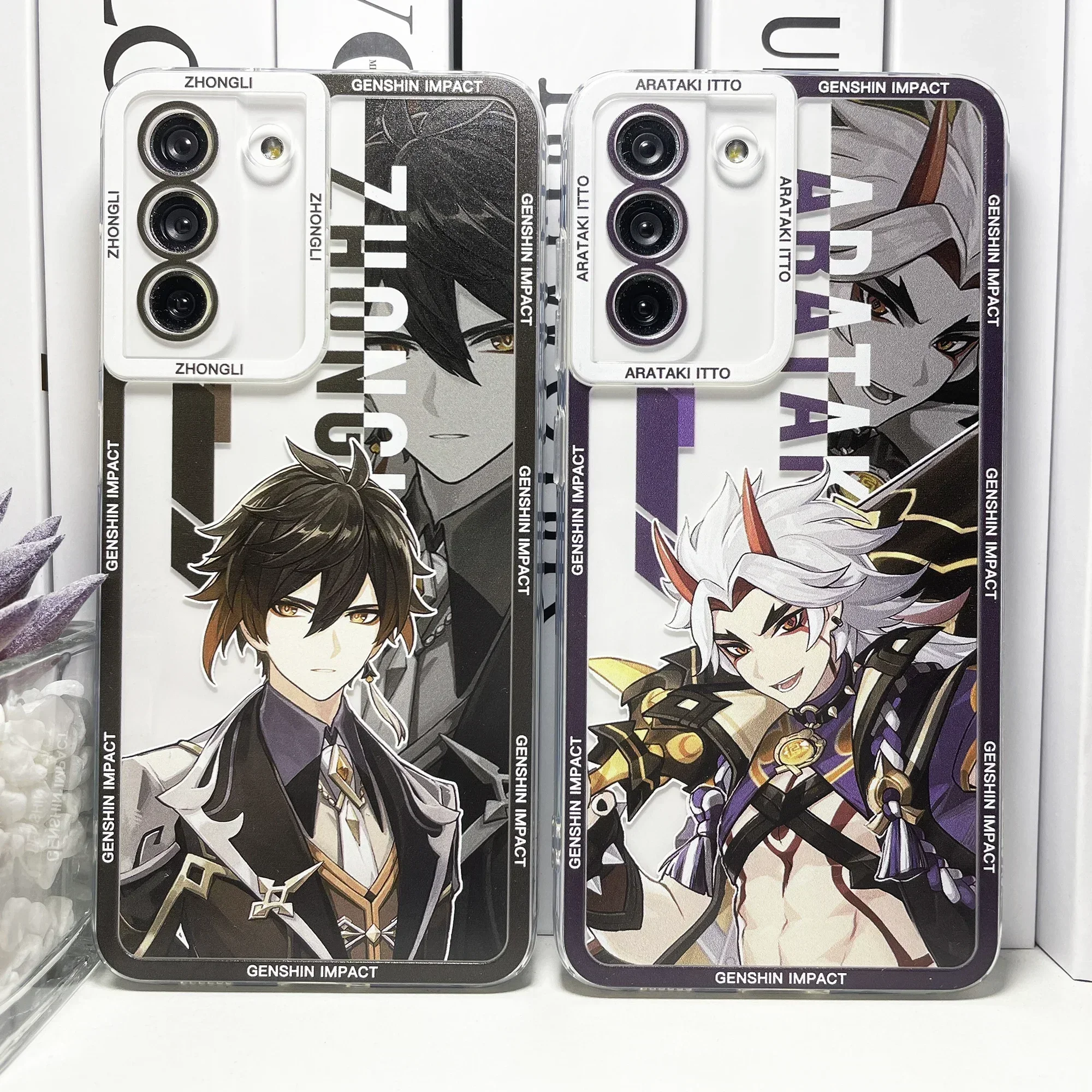 Genshin Impact Zhongli Arataki Itto Albedo Phone Case For Samsung Galaxy S20 FE S21 Plus S22 S23 Ultra A54 A53 A52 S24 A34 Cover