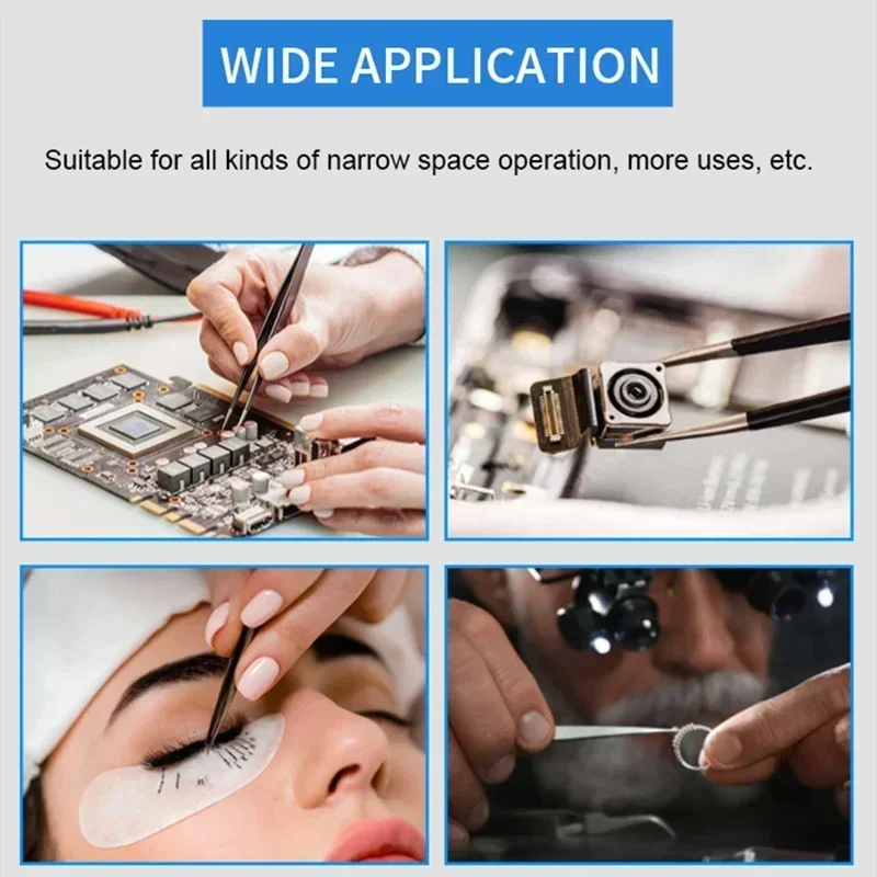 ESD Anti-Static Stainless Steel Tweezers Precision Maintenance Industrial Repair Curved Tool Home Working Model Making Hand Tool