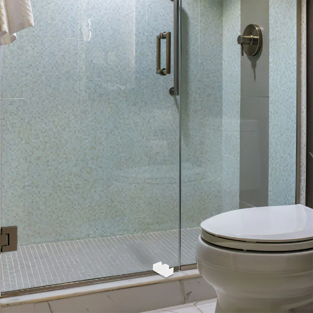 

8Pcs Glass Shower Door Plastic Sliding Bumpers Guide Bottom Track Stopper Bead Shower Door Replacement Hardware for Bathroom