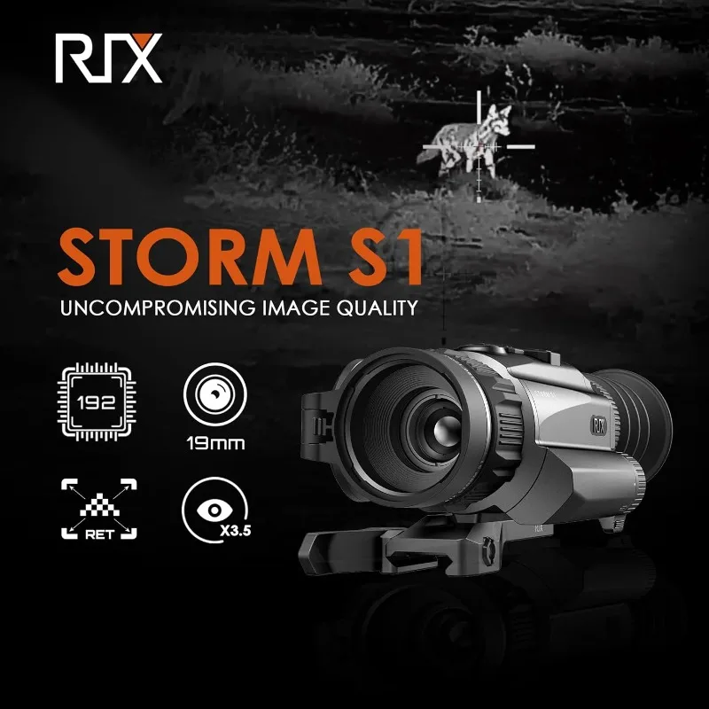 Storm S1 Thermal Imaging RifleScope 12um 192×144, NETD , 50Hz Refresh Rate, Thermal Scope with 3.5X Base