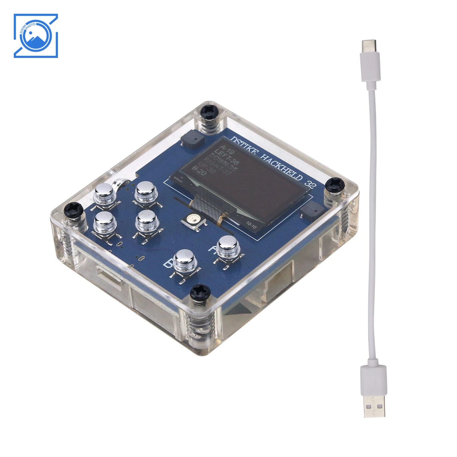 DSTIKE HackHeld32S3 ESP32S3-N16R8 Инструмент для разработки часов для программирования для разработки игр и приложений IoT DSTIKE HackHeld32S3 ESP32S3-N16R8 Инструмент для разработки часов для программирования для разработки игр и приложений IoT