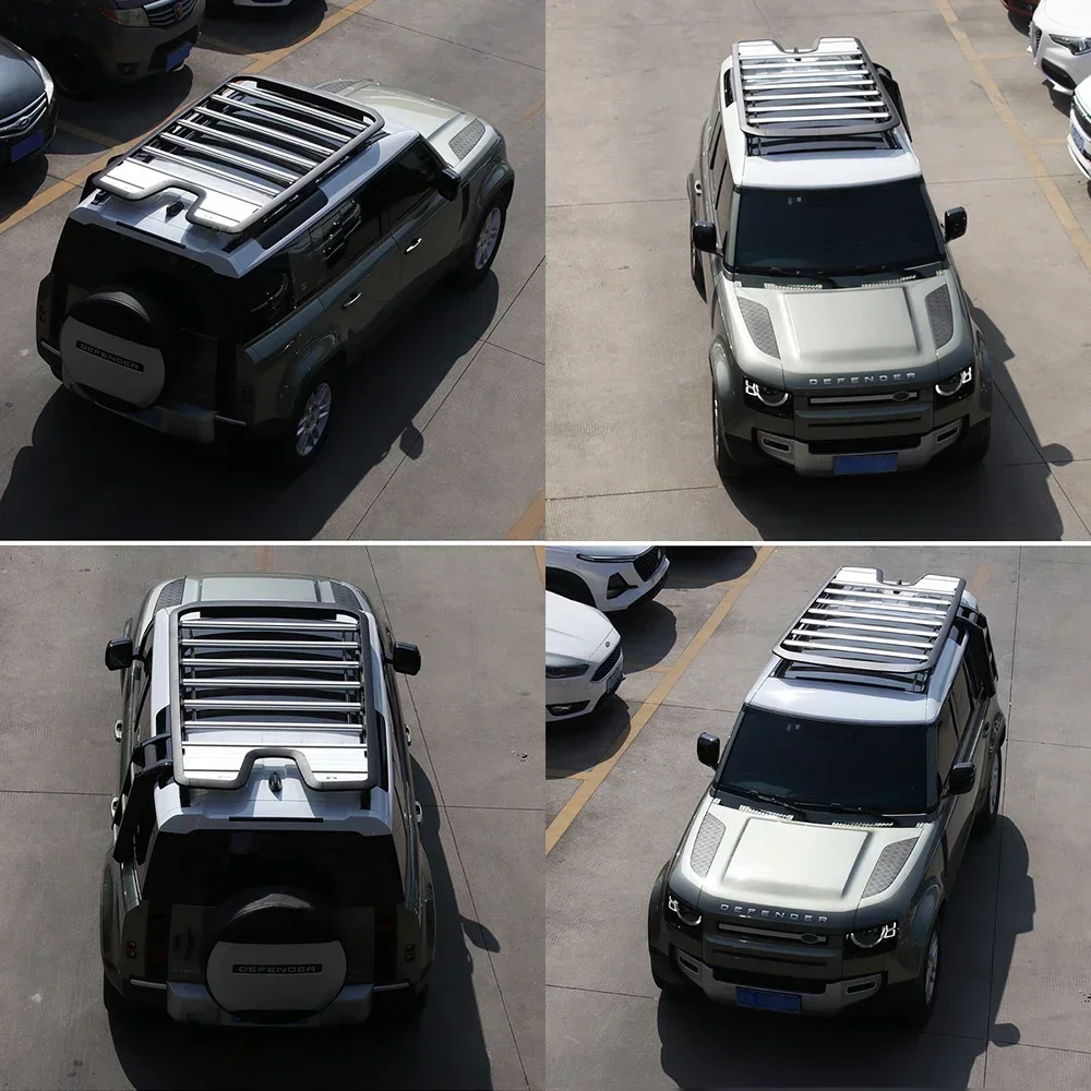 2020 랜드로버 디펜더용 오프로드 4x4 자동차 부품 스틸 크롬 루프랙 (차량용 루프 수화물 액세서리)