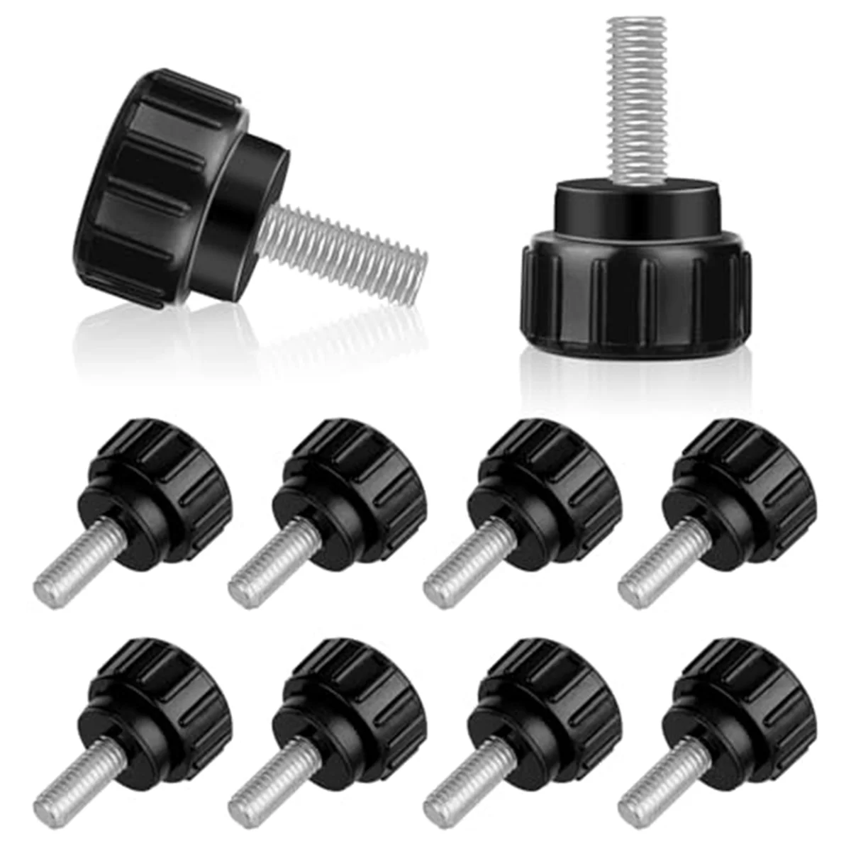 10 PCS Thumb Screws, Mount Screws M 4 X 10 mm Knurled Thumbscrews with Carbon Steel Thread,Mechanical Door