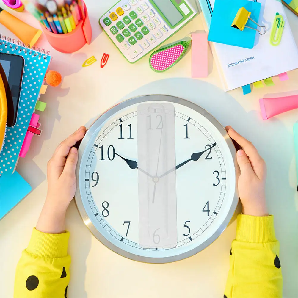 20Pcs Wall Clock Pointer Protective Covers High Transparency Anti Squeeze Plastic Clock Hands Organizer Protective Part Supplies