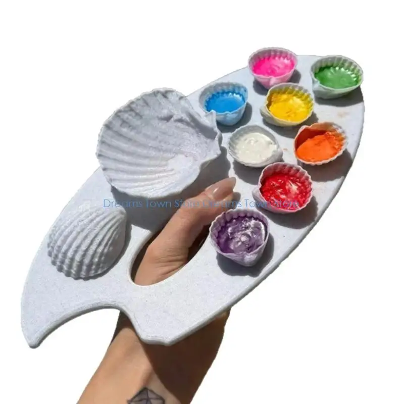 HX6A Shell Paint Tray with Large Mixing Area for Creative Art Practice
