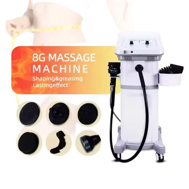 G8 Vibrating Body Massage Machine 5 Heads with Vacuum Heating Probe Newest Body Shaping Equipment Beauty Salon Use Fat Reduce