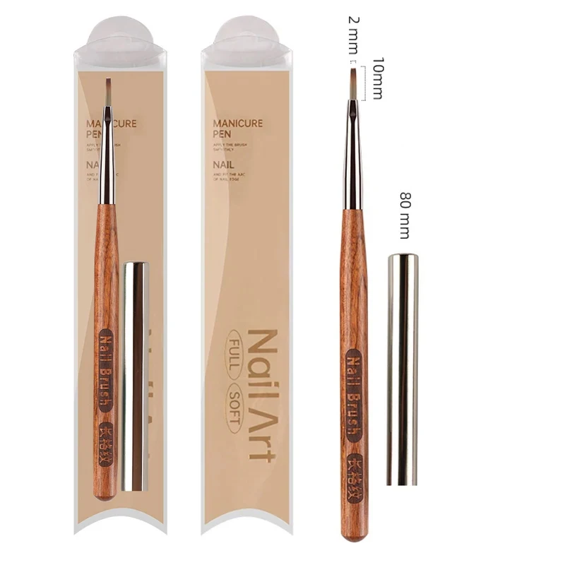 Set de brochas para arte de uñas de cuadros franceses, bolígrafo de dibujo de líneas y patrones de cuadrícula para diseño DIY, extensión de gel UV, suministros de pintura 6