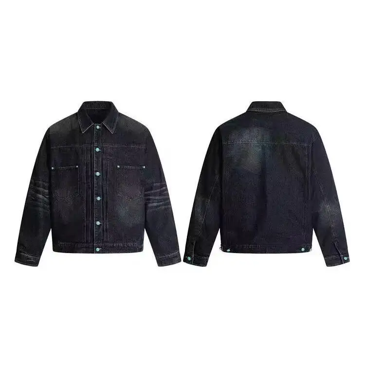 سترة رجالية فضفاضة للربيع والخريف بأسلوب الهيب هوب وطراز هونغ كونغ للشارع بأكمام طويلة ولون واحد