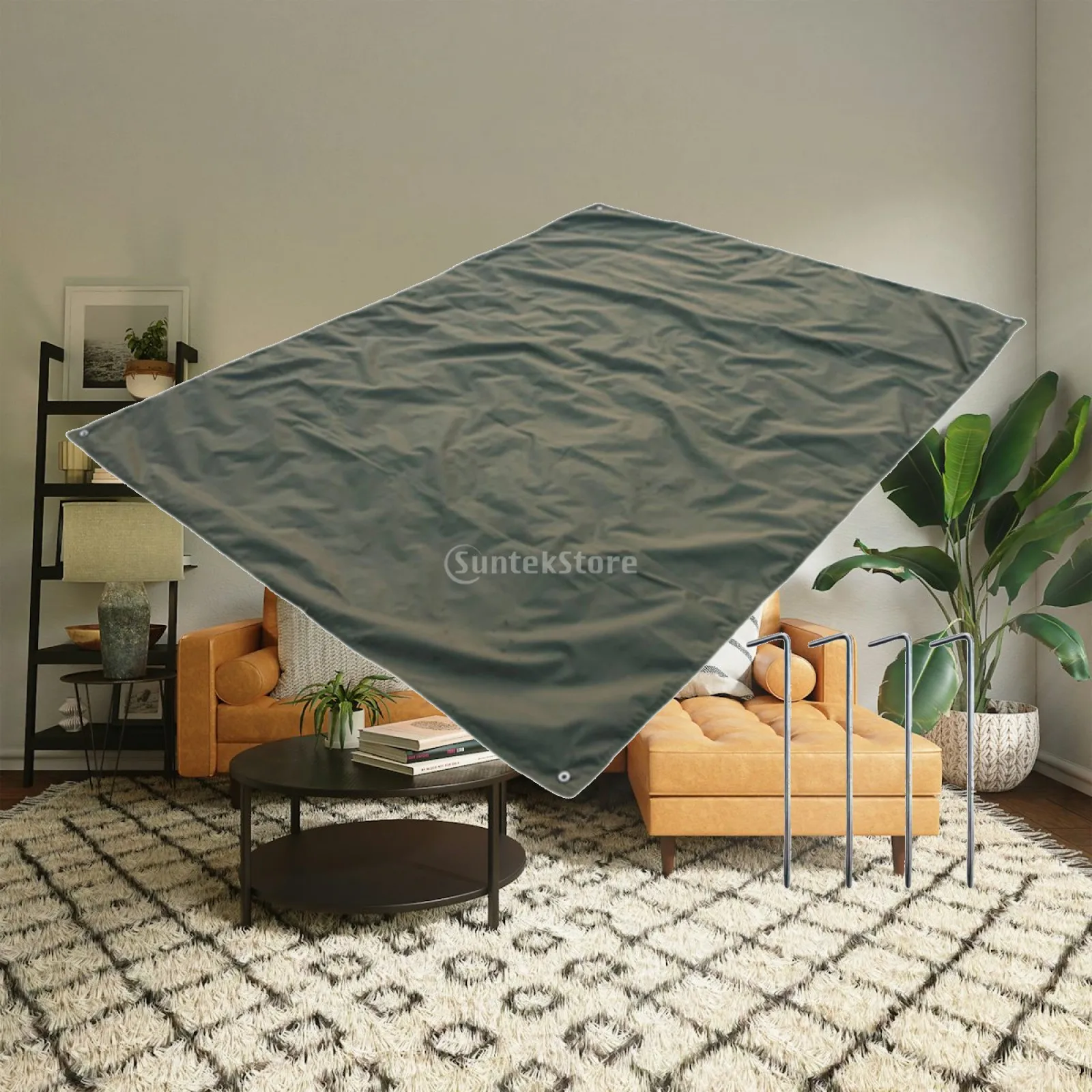 Durable Tent Footprint Waterproof Camping Tarp Survival Ground Mat for Backpacking Travel Gear