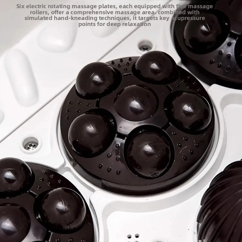 حمام سبا أوتوماتيكي ساخن للقدمين، مدلك كهربائي بدرجة حرارة ثابتة مع فقاعات ركوب الأمواج، أنبوب تصريف، وظيفة الذاكرة، ضوء LED #4