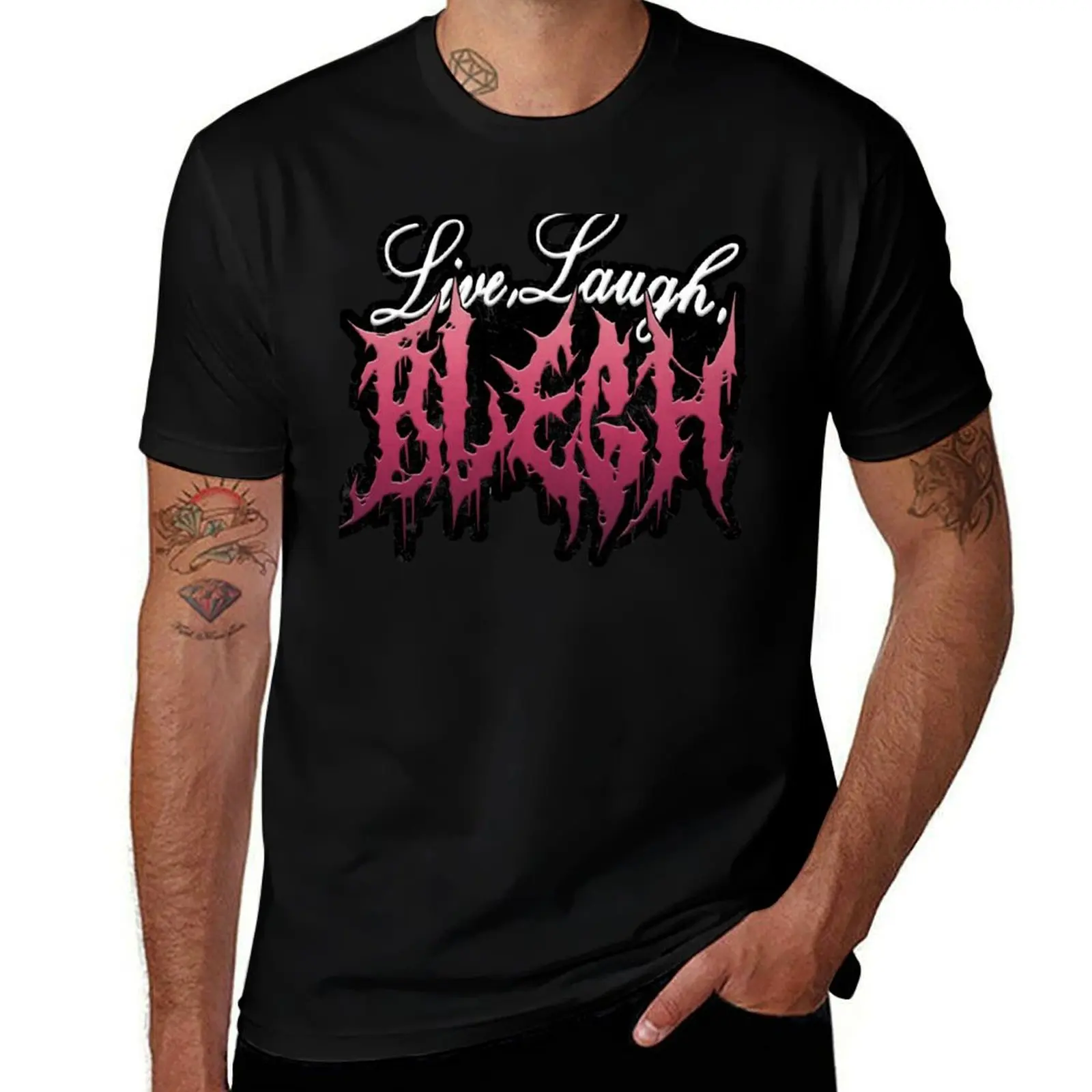 

Live, Laugh, BLEGH T-Shirt cotton tshirt 100% cotton t shirt pack t shirt for man T-shirt